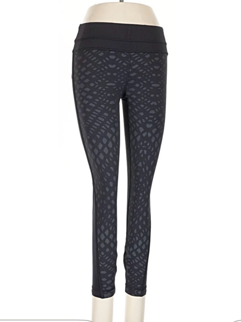 lululemon athletica Black & Charcoal Patterned High-Waist Leggings